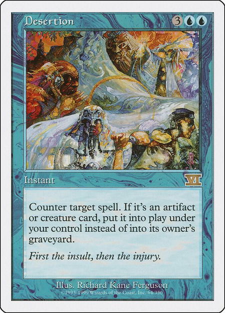Desertion - Classic Sixth Edition Magic: The Gathering trading card