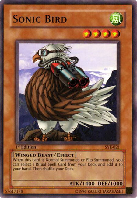 Sonic Bird - Starter Deck: Yugi Evolution YuGiOh trading card