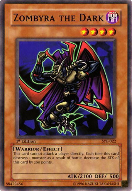 Zombyra the Dark - Starter Deck: Yugi Evolution YuGiOh trading card