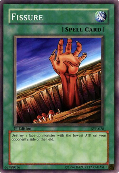 Fissure trading card from Starter Deck: Yugi Evolution Fissure - Starter Deck: Yugi Evolution YuGiOh trading card