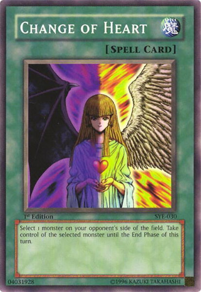 Change of Heart trading card from Starter Deck: Yugi Evolution Change of Heart - Starter Deck: Yugi Evolution YuGiOh trading card