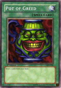 Pot of Greed - Starter Deck: Yugi Evolution (SYE) #SYE-040 - Common / Short Print YuGiOh Trading Card