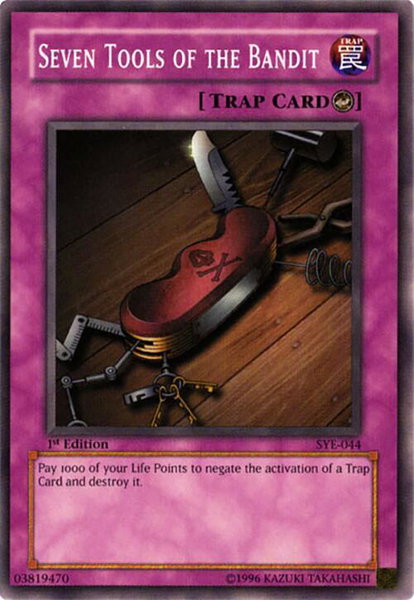 Seven Tools of the Bandit trading card from Starter Deck: Yugi Evolution Seven Tools of the Bandit - Starter Deck: Yugi Evolution YuGiOh trading card