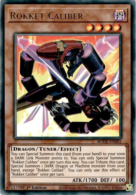 Rokket Caliber - Burst of Destiny YuGiOh trading card