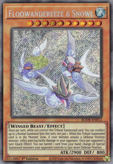 Floowandereeze & Snowl - Burst of Destiny YuGiOh trading card