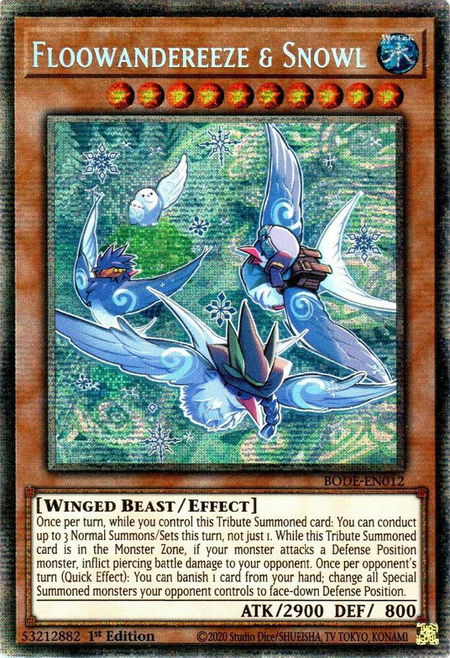 Floowandereeze & Snowl (Starlight Rare) trading card from Burst of Destiny Floowandereeze & Snowl (Starlight Rare) - Burst of Destiny YuGiOh trading card