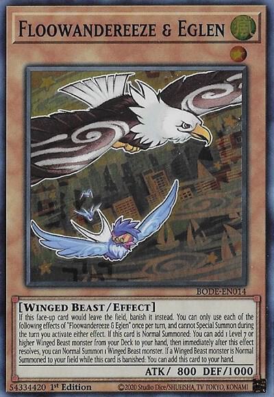 Floowandereeze & Eglen - Burst of Destiny YuGiOh trading card