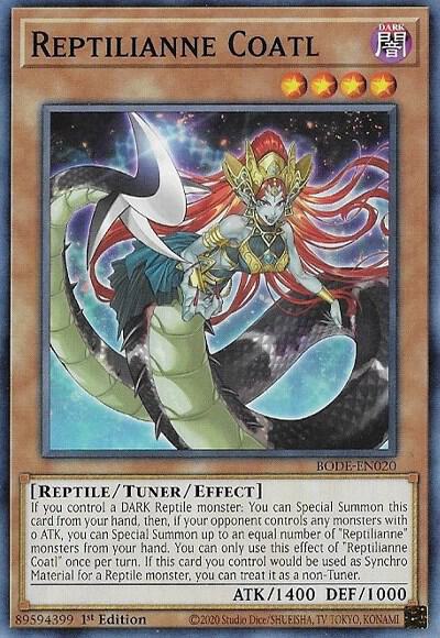 Reptilianne Coatl trading card from Burst of Destiny Reptilianne Coatl - Burst of Destiny YuGiOh trading card