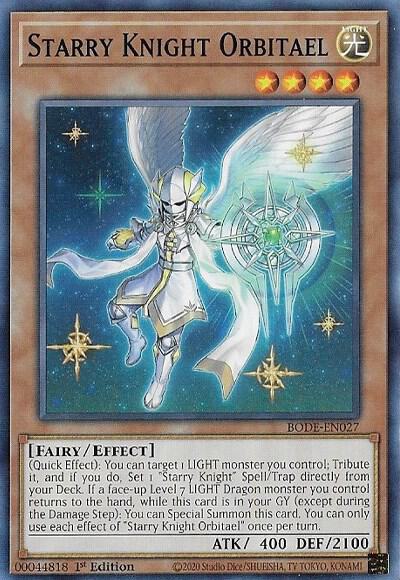 Starry Knight Orbitael - Burst of Destiny YuGiOh trading card