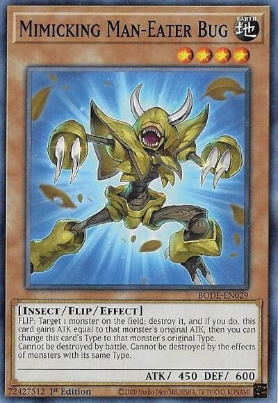 Mimicking Man-Eater Bug - Burst of Destiny YuGiOh trading card