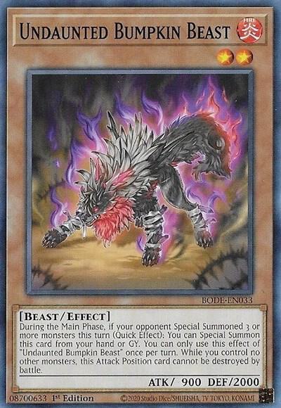 Undaunted Bumpkin Beast - Burst of Destiny YuGiOh trading card