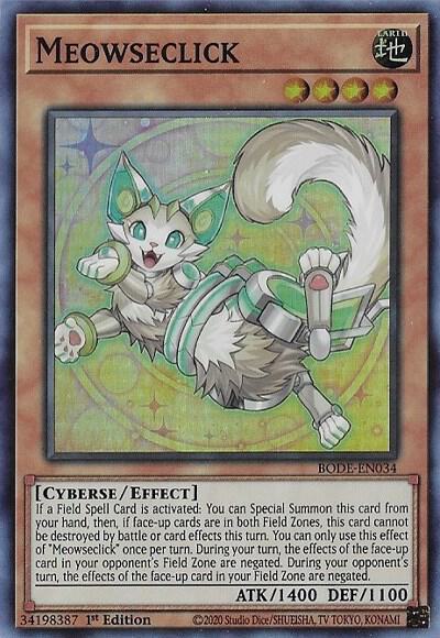 Meowseclick - Burst of Destiny YuGiOh trading card