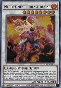 Magikey Fiend - Transfurlmine - Burst of Destiny (BODE) #BODE-EN044 - Super Rare YuGiOh Trading Card