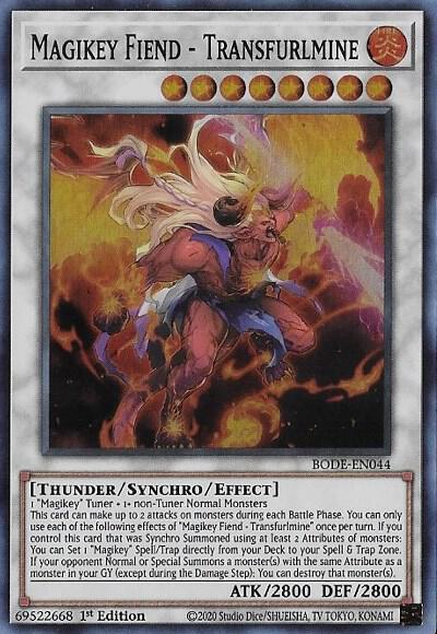 Magikey Fiend - Transfurlmine - Burst of Destiny YuGiOh trading card
