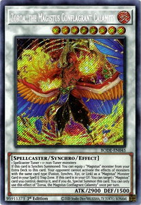 Zoroa, the Magistus Conflagrant Calamity - Burst of Destiny (BODE) #BODE-EN045 - Secret Rare YuGiOh Trading Card