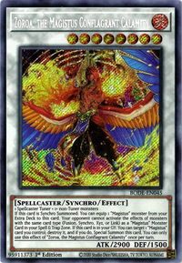Zoroa, the Magistus Conflagrant Calamity - Burst of Destiny (BODE) #BODE-EN045 - Secret Rare YuGiOh Trading Card