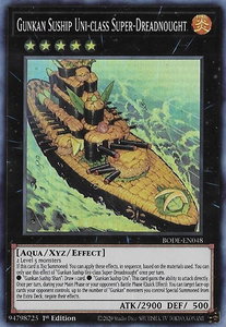 Gunkan Suship Uni-class Super-Dreadnought - Burst of Destiny (BODE) #BODE-EN048 - Super Rare YuGiOh Trading Card