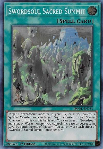 Swordsoul Sacred Summit - Burst of Destiny YuGiOh trading card