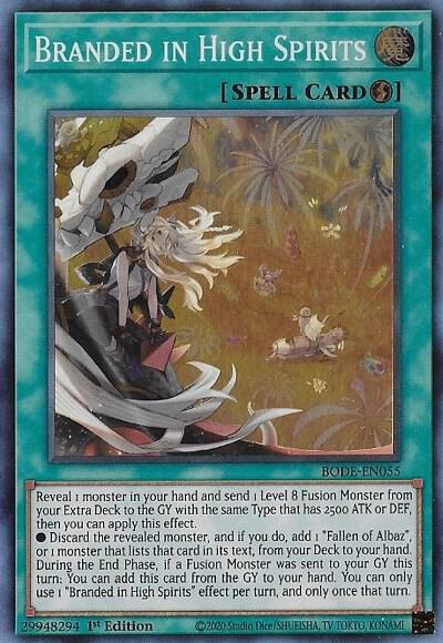 Branded in High Spirits - Burst of Destiny YuGiOh trading card