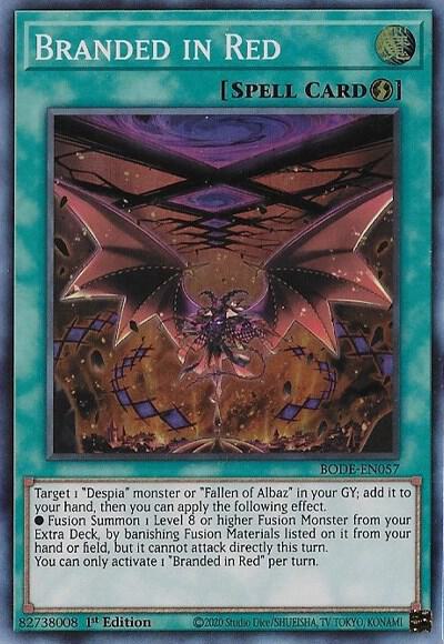 Branded in Red - Burst of Destiny YuGiOh trading card