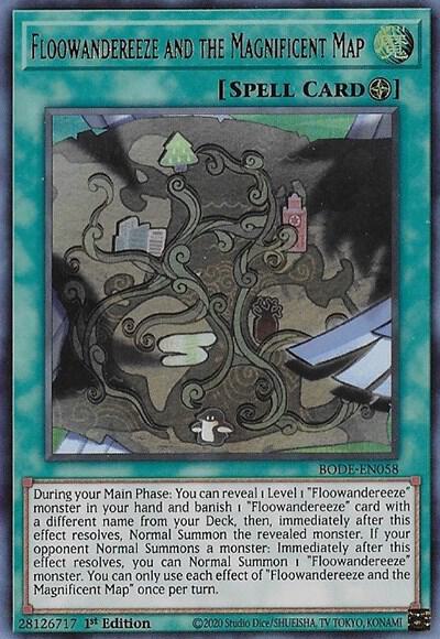Floowandereeze and the Magnificent Map - Burst of Destiny YuGiOh trading card