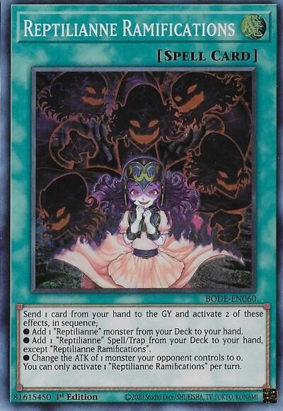 Reptilianne Ramifications - Burst of Destiny YuGiOh trading card