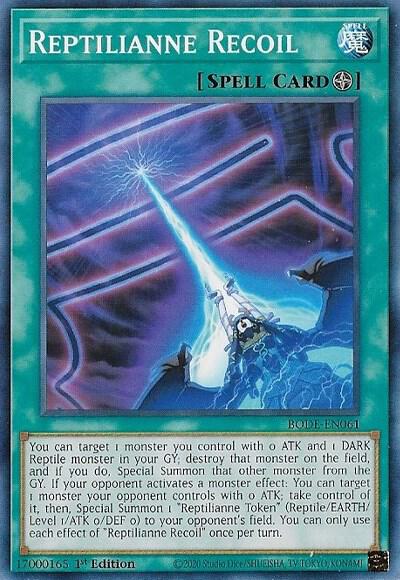 Reptilianne Recoil - Burst of Destiny YuGiOh trading card