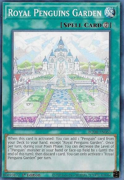 Royal Penguins Garden - Burst of Destiny YuGiOh trading card