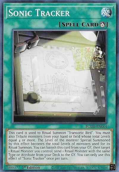 Sonic Tracker - Burst of Destiny YuGiOh trading card