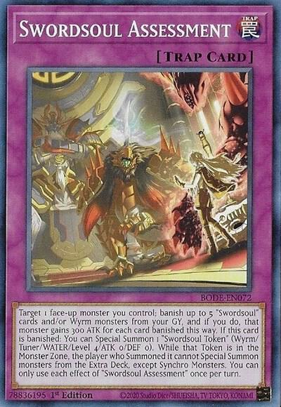 Swordsoul Assessment trading card from Burst of Destiny Swordsoul Assessment - Burst of Destiny YuGiOh trading card