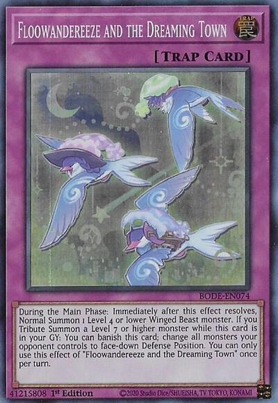 Floowandereeze and the Dreaming Town - Burst of Destiny YuGiOh trading card