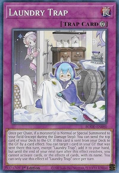 Laundry Trap trading card from Burst of Destiny Laundry Trap - Burst of Destiny YuGiOh trading card