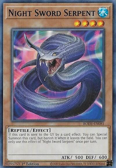 Night Sword Serpent - Burst of Destiny YuGiOh trading card