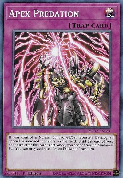Apex Predation - Burst of Destiny YuGiOh trading card