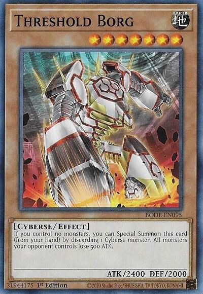 Threshold Borg trading card from Burst of Destiny Threshold Borg - Burst of Destiny YuGiOh trading card