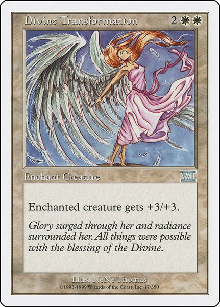 Divine Transformation trading card from Classic Sixth Edition Divine Transformation - Classic Sixth Edition Magic: The Gathering trading card