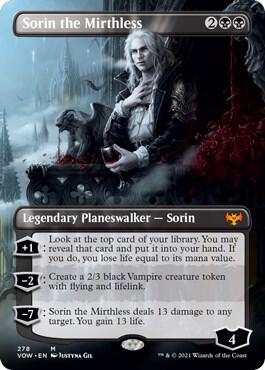 Sorin the Mirthless (Borderless) - Innistrad: Crimson Vow Magic: The Gathering trading card