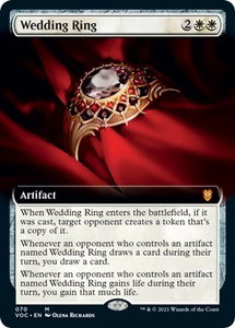 Wedding Ring (Extended Art) - Commander: Innistrad: Crimson Vow (VOC) #70 - Mythic Rare Magic: The Gathering Trading Card