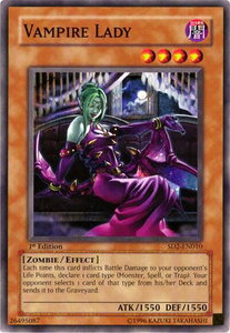 Vampire Lady - Structure Deck: Zombie Madness (SD2) #SD2-EN010 - Common / Short Print YuGiOh Trading Card