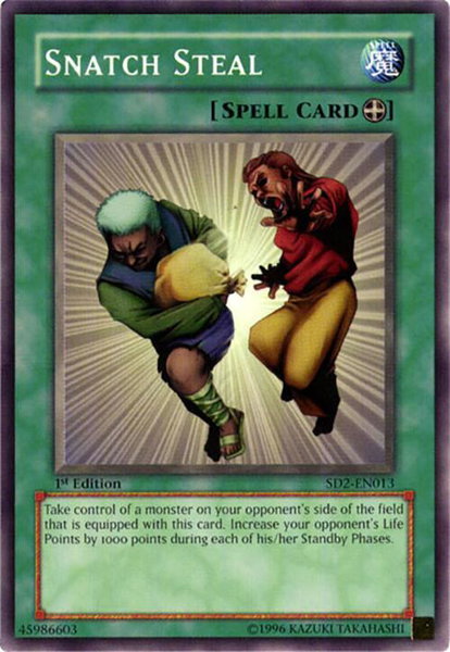 Snatch Steal trading card from Structure Deck: Zombie Madness Snatch Steal - Structure Deck: Zombie Madness YuGiOh trading card