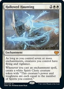 Hallowed Haunting - Innistrad: Crimson Vow (VOW) #17 - Mythic Rare Magic: The Gathering Trading Card