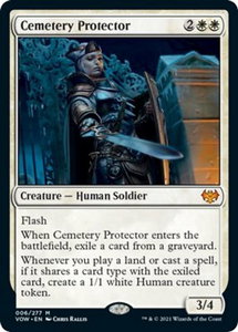Cemetery Protector - Innistrad: Crimson Vow (VOW) #6 - Mythic Rare Magic: The Gathering Trading Card