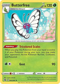 Butterfree - SWSH08: Fusion Strike (SWSH08) #003/264 - Holo Rare Pokémon Trading Card