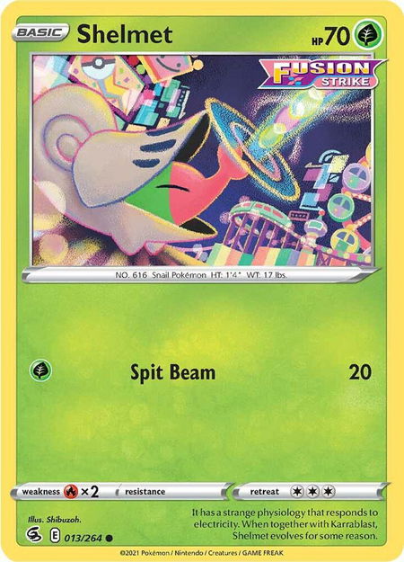 Shelmet - SWSH08: Fusion Strike Pokémon trading card