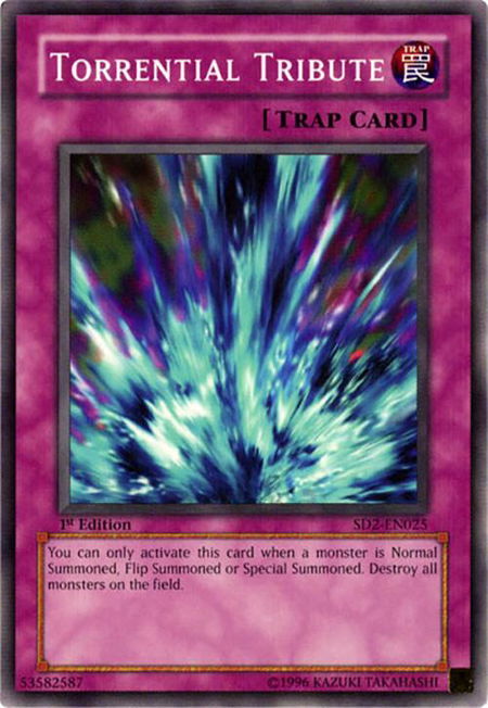 Torrential Tribute trading card from Structure Deck: Zombie Madness Torrential Tribute - Structure Deck: Zombie Madness YuGiOh trading card