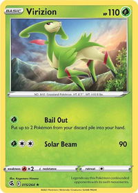 Virizion - SWSH08: Fusion Strike (SWSH08) #015/264 - Rare Pokémon Trading Card