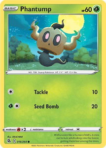 Phantump - SWSH08: Fusion Strike (SWSH08) #016/264 - Common Pokémon Trading Card