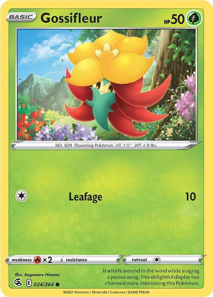 Gossifleur trading card from SWSH08: Fusion Strike Gossifleur - SWSH08: Fusion Strike Pokémon trading card