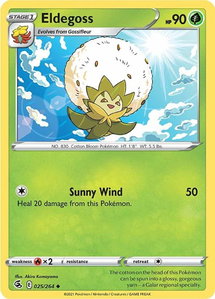 Eldegoss - SWSH08: Fusion Strike (SWSH08) #025/264 - Uncommon Pokémon Trading Card