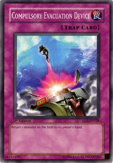 Compulsory Evacuation Device - Structure Deck: Zombie Madness YuGiOh trading card